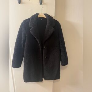 Uniqlo size small black teddy coat